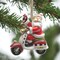 Ceramic Santa Claus Riding Scooter Ornament, Home Décor, Gift for Her, Mom, Him, Dad, Christmas tree Décor, Wall Decor